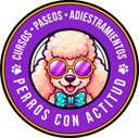 Insignia Poodle morado, se gana al aprobar el módulo 3