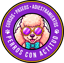 Insignia Poodle morado, se gana al aprobar el módulo 3